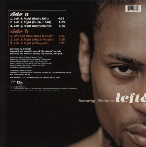 D'Angelo Left & Right US CD single (CD5 / 5